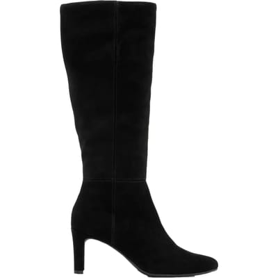 Dames nubuck laarzen met hak Ryłko Kora Wide-leg