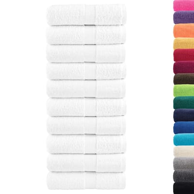 vidaXL - Gastendoekjes - SOLUND - 10 - st - 600 - g/m² - 30x50 - cm - wit