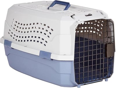 Katten Reismand Tweedeurs Bovenlader 58 cm Blauw - Transportbox voor Kleine Honden en Katten