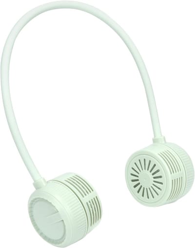 Nekhang ventilator - mini ventilator - draagbare ventilator - drie standen - oplaadbare batterij van 1000 mAh - unisex - 360° draaibare luchtuitlaat - universele slang - lange batterijduur - ventilator voor binnen en buiten - Groen