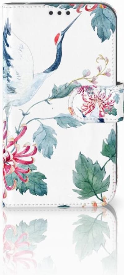 Samsung Galaxy Xcover 4 | Xcover 4s Telefoonhoesje met Pasjes Bird Flowers