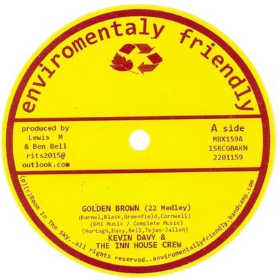 Kevin Davy & The Inn House Crew - Golden Brown (22 Medley) / Piano Rock (7" Single)