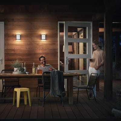 Philips Python LED buitenwandlamp antraciet 2.700K