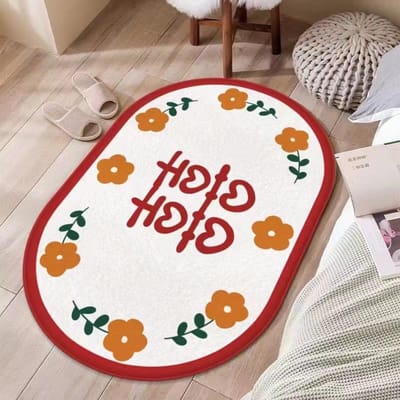 Imitatie Kasjmier Trouwtapijt Mat Trouwkamer Blij Karakter Voetmat Slaapkamer Bed Deken Entree Badkamer Deurmat 40 * 60Cm