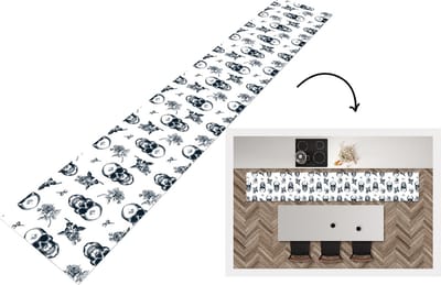 Keukenloper - Loper keuken - Tieners - Skull - Bloemen - Patronen - 300x50 cm - Keukenloper vinyl