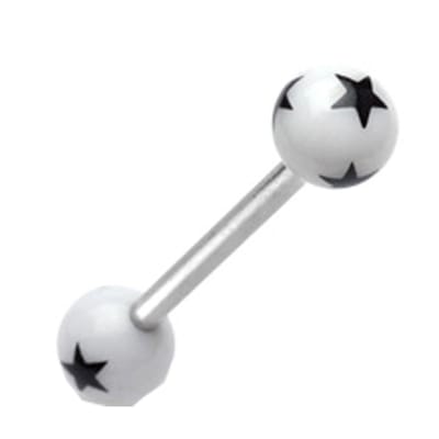 Piercing ster 1.6x16 - wit - LMPiercings