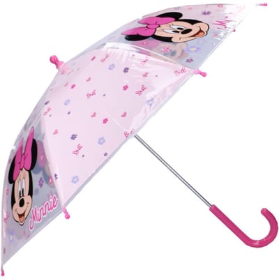 Minnie Mouse Rainy Days Paraplu - Roze / Transparant - 60 x 71 x 71 cm - Kinderparaplu