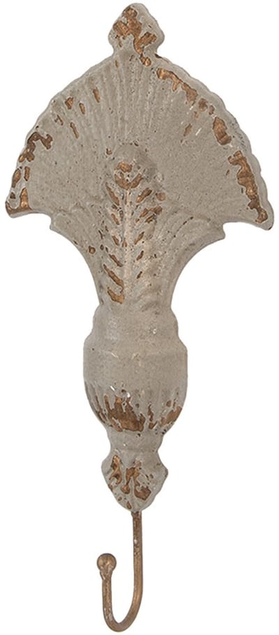Clayre & Eef Wandhaak 16x4x33 cm Beige Metaal