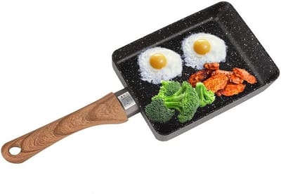Omeletpan Vierkant - Koekenpan Ei - Ontbijt Maken - Anti-aanbak Laag - 35.5 cm - Zwart