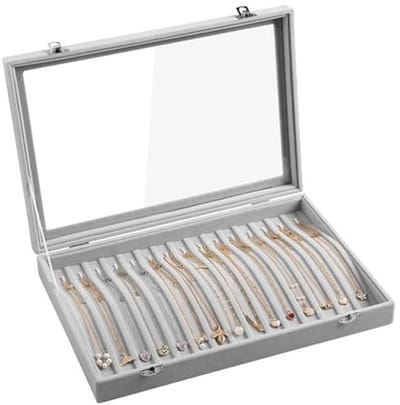 15 Haakjes Kralen Tray - Vilt Kralen Organisator met Duidelijk Deksel - Slotbare Kralenhouder voor Hanger Kralen