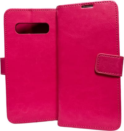 Portemonnee Book Case Hoesje Geschikt voor: Samsung Galaxy S10 - donker roze