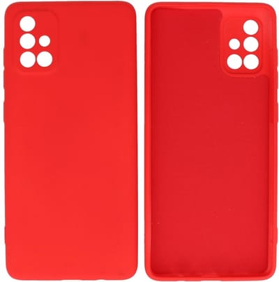 Hoesje Geschikt voor de Samsung Galaxy A71 - Fashion Color Backcover Telefoonhoesje - Rood