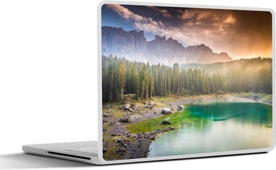 Laptop sticker - 17.3 inch - Dolomieten - Water - Italië - 40x30cm - Laptopstickers - Laptop skin - Cover