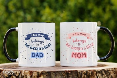 This mug belongs to best DAD&MOM mok - Valentijn cadeautje voor hem - Valentijn cadeautje voor haar - Valentijnsdag - Verjaardag cadeau - Cadeau voor man - Cadeau voor vrouw - Grappige cadeaus - Mokken - Vaderdag cadeautje - Moederdag