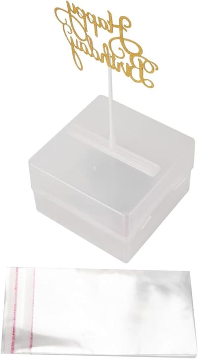 Geldkist Taart - Geld Box - Verrassen bij Feest - Goud Glitter Opzetstuk - 1 Stuk - Goud