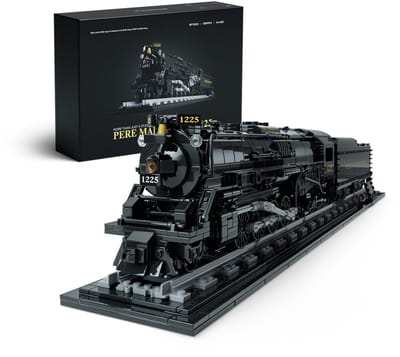 Nifeliz Pere Marquette 1225 Stoomlocomotief Bouwset – 1587 Stuks – Model Trein Bouwpakket – Collectors Edition Display Decor – Creatief Cadeau voor Volwassenen & Hobbyisten - Bouwpakketten volwassenen
