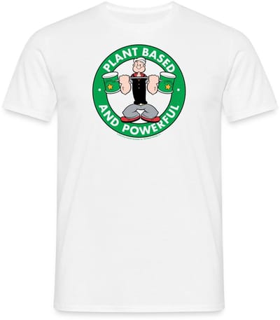 Popeye Plant Based And Powerful T-Shirt Heren