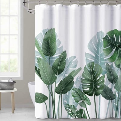 RX Goods Luxe Tropisch Jungle Douchegordijn met 12 Gordijn Ringen – 180 CM X 180 CM – Waterafstotend– Shower Curtain - Polyester