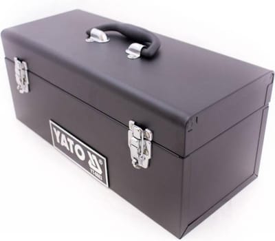 Yato Gereedschapskist - Met uitneembaar vak - 42.8 x 18 x 18 cm - Afsluitbaar - Gewicht: 3 kg - Zwart