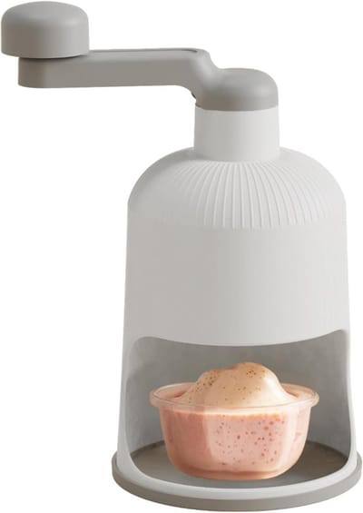 Handmatige IJsmachine - Schaafijsmaker IJscrusher - Verfrissende Drankjes Maken - Snel Gemalen IJs - 247 cm Diameter - Grijs