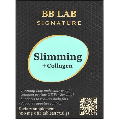 BB Lab, Signature, Minceur + Collagène, 900mg, 84 comprimés