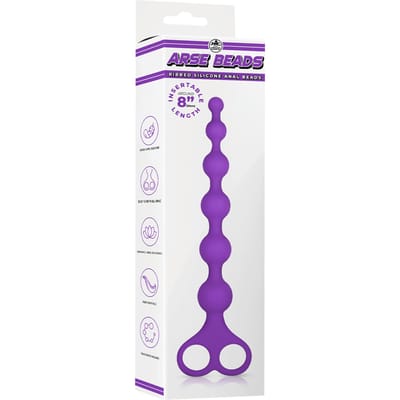 'Ribbed Silicone Anal Beads', 26 cm
