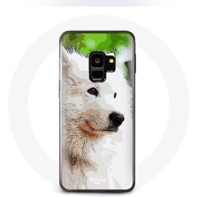 Case voor Samsung Galaxy S9 Samojeed Hond Wit wit