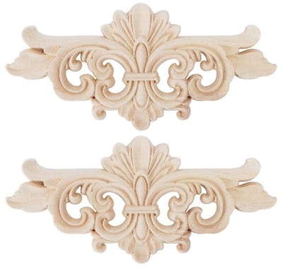 aladdien - Gesneden Wandlampen - Houten Decoratie - Uniek Design - Beige - Meubelversiering - Perfect voor Elke Kamer - 2 Stuks