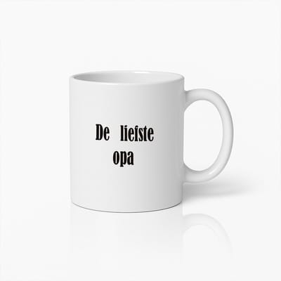 Ontroerende Nederlandse Koffiemok - 'De Liefste Opa' – Perfect Cadeau Keramische Beker voor Grootvaders