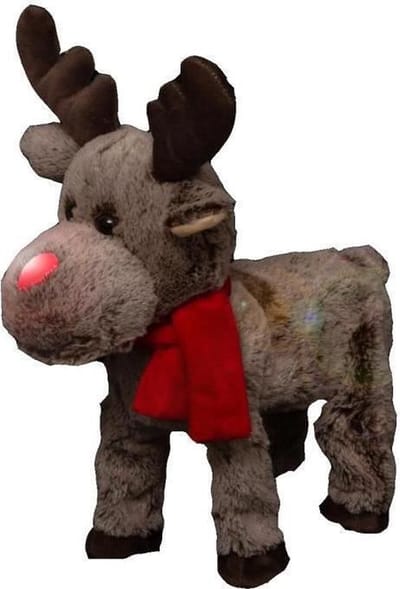 Rendier - Lichtgevend - Bewegend - Muzikaal - 40 x 22.5 x 29 cm