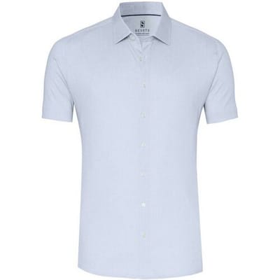 Desoto Overhemd Casual Kent Uni Color Oxford Short Sleeve Licht Blauw / male
