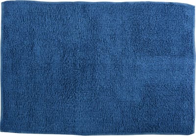 MSV Badkamerkleedje/badmat - voor op de vloer - blauw - 45 x 70 cm - polyester/katoen