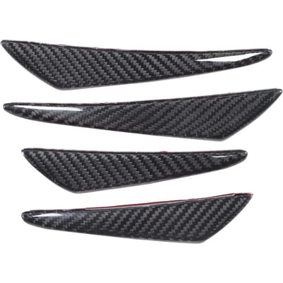 4 Stuks Set Universele Koolstofvezel Bumper Canards Lip Spoiler Geschikt voor Honda black