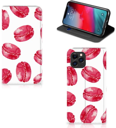Apple iPhone 11 Pro Flip Style Cover Pink Macarons