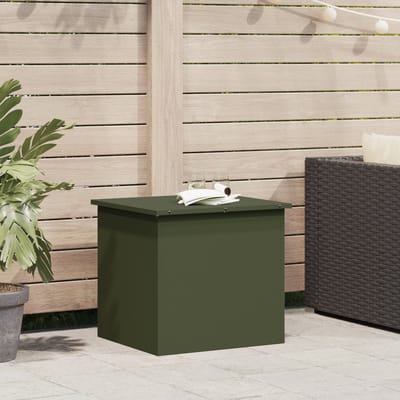 vidaXL - Tuinkussens - opbergdoos - Gegalvaniseerd - staal - 55 - x - 50,5 - x - 50 - cm
