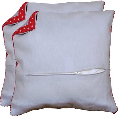 Vervaco - Kussenrug met rits - grijs set van 2 - PN-0231004 - Borduren - Borduurpakket - Borduurpakket volwassenen - Borduurpakket kind