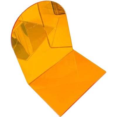 1 Paar Boekensteunen Verdikt Antislip Transparant Acryl Bureau Decoratief Zwaar Boekeneinde voor Student Kantoor L-vormig oranje