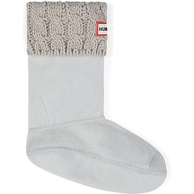 Hunter Original Cable Cuff Tall Kindersokken Wit