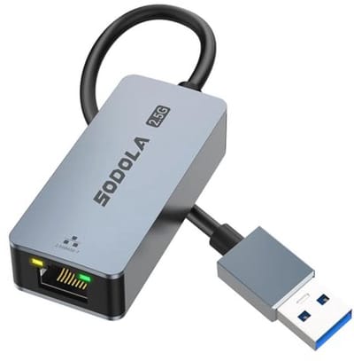 USB AM naar RJ45 2.5G Ethernet-adapter