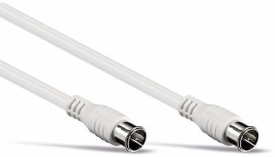 F-quick (m) - F-quick (m) coaxkabel / recht - wit - 1,5 meter