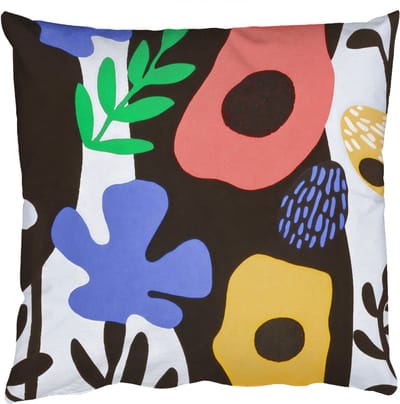 Sierkussens - Kussentjes Woonkamer - 50x50 cm - Bloemen - Bladeren - Abstract - Zwart