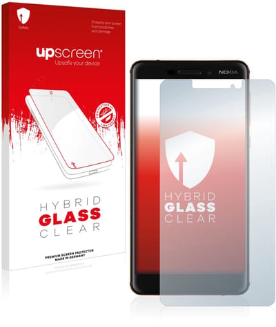 upscreen - Screenprotector voor Nokia 6.1 / 6 2018 - Folie Beschermfolie Beschermglas transparant