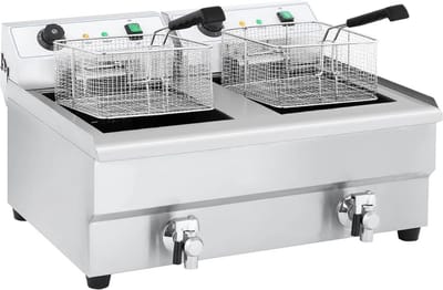 Lexium Dubbele frituurpan - Dubbele friteuse - Dubbele frietpan - Grote frituurpan