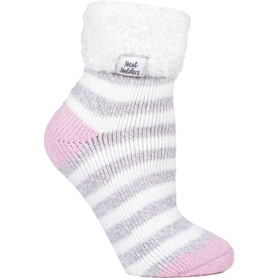 Heat Holders - Thermisch gevoerde bedsokken voor dames - Crème / Lichtgrijs (S Tot)