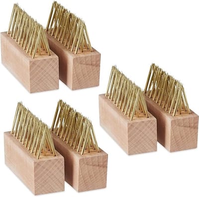 Set van 6 voegenborstels voor onkruidverwijdering, stalen borstelharen, handmatig tuingereedschap