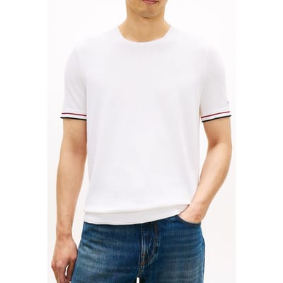 Tommy Hilfiger Dc Tech Cotton Tee White Größe: M | Basic T-Shirts Outlet | Herren | Weiß