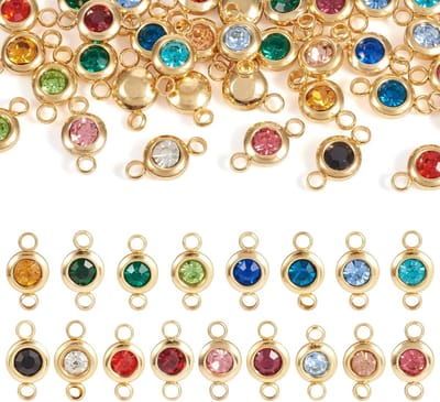 Geboortesteen bengelende bedels en schakels voor sieraden maken - PandaHall