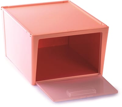 Dailygoods- Opbergdoos 15 l - Ruimtebesparende Kunststof Container - Organizer - Opening Voorzijde - 37 x 27,7 x 33 cm - Gemaakt in Italië - Opbergcontainer