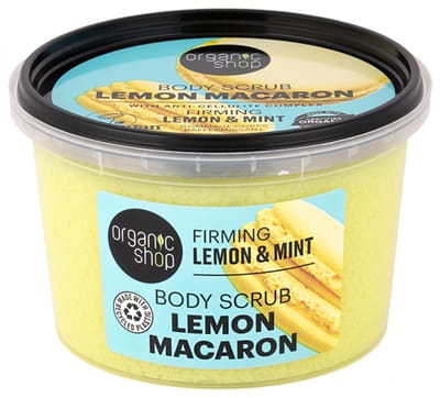 Organic Shop Body Scrub Verstevigende Lichaamsscrub Citroen Macaron 250 ml