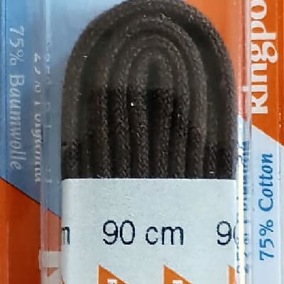 Donker bruine gewaxte stevige dunne schoenveters 75cm - Duitse kwaliteit Ringpoint - 1 paar / 2 veters
